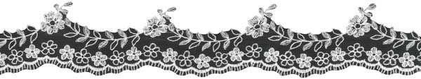 EMBROIDERED EDGING - WHITE